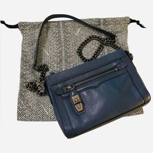 Rebecca Minkoff blue leather crossbody with dust bag - Like New